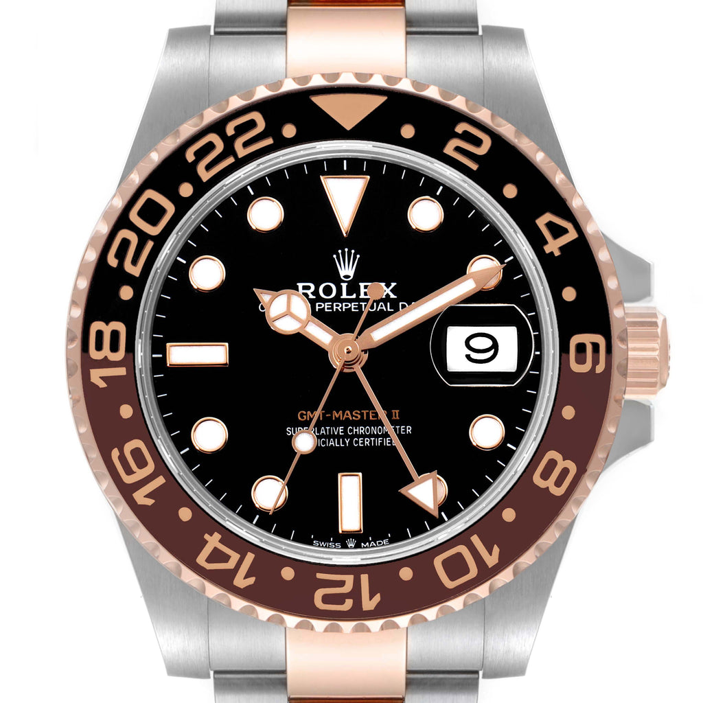 Rolex GMT Master II Steel Rose Gold Mens Watch 126711 CHNR Box Card