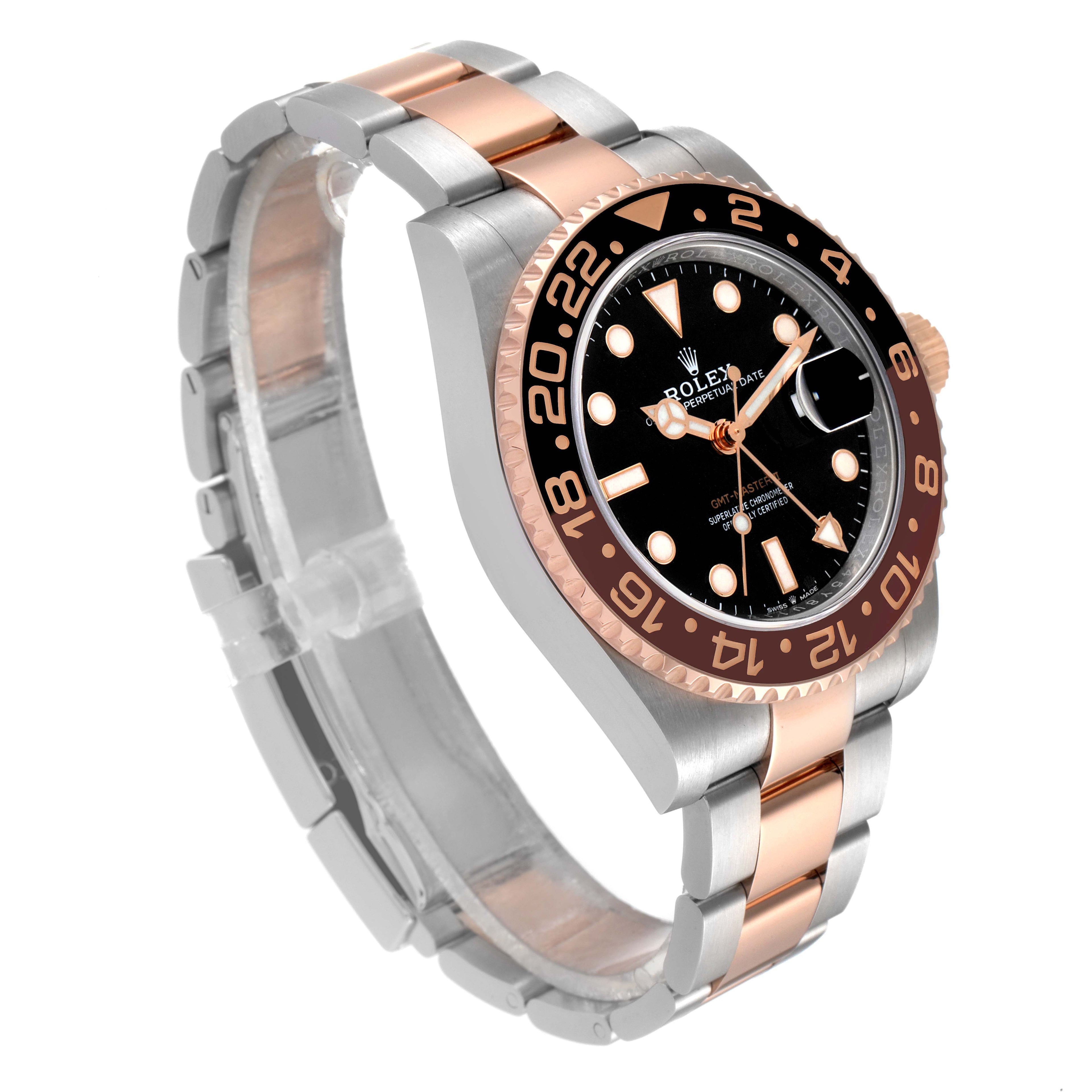Rolex GMT Master II Steel Rose Gold Mens Watch 126711 CHNR Box Card
