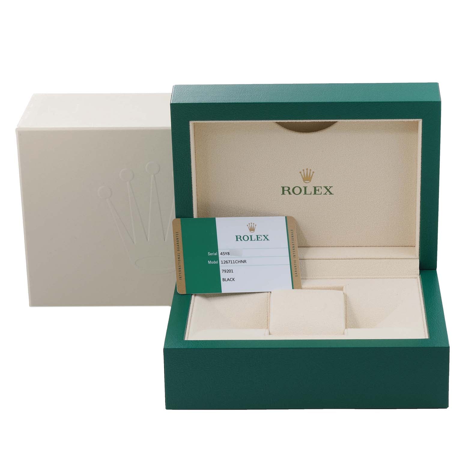 Rolex GMT Master II Steel Rose Gold Mens Watch 126711 CHNR Box Card