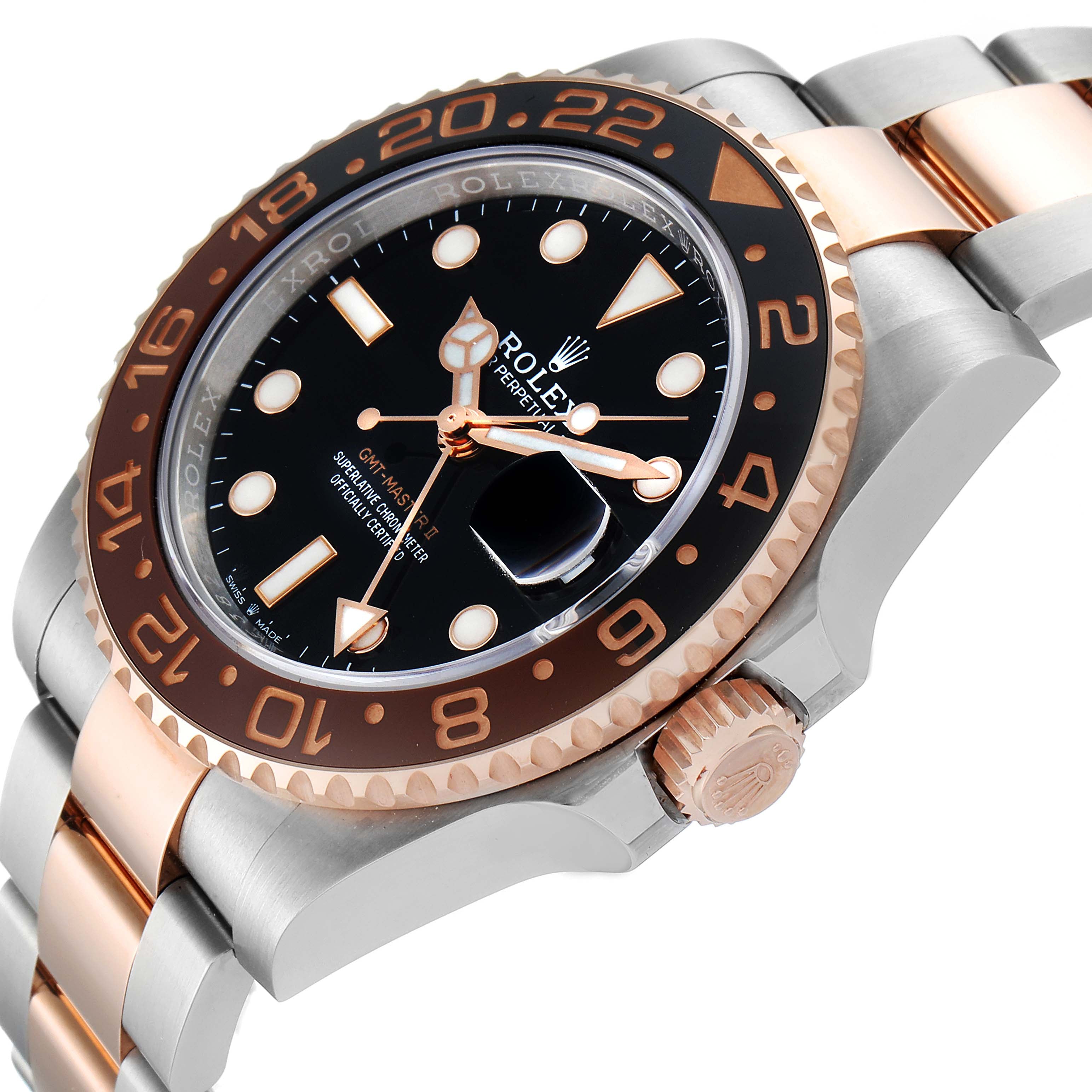 Rolex GMT Master II Steel Everose Gold Mens Watch 126711 CHNR Box Card