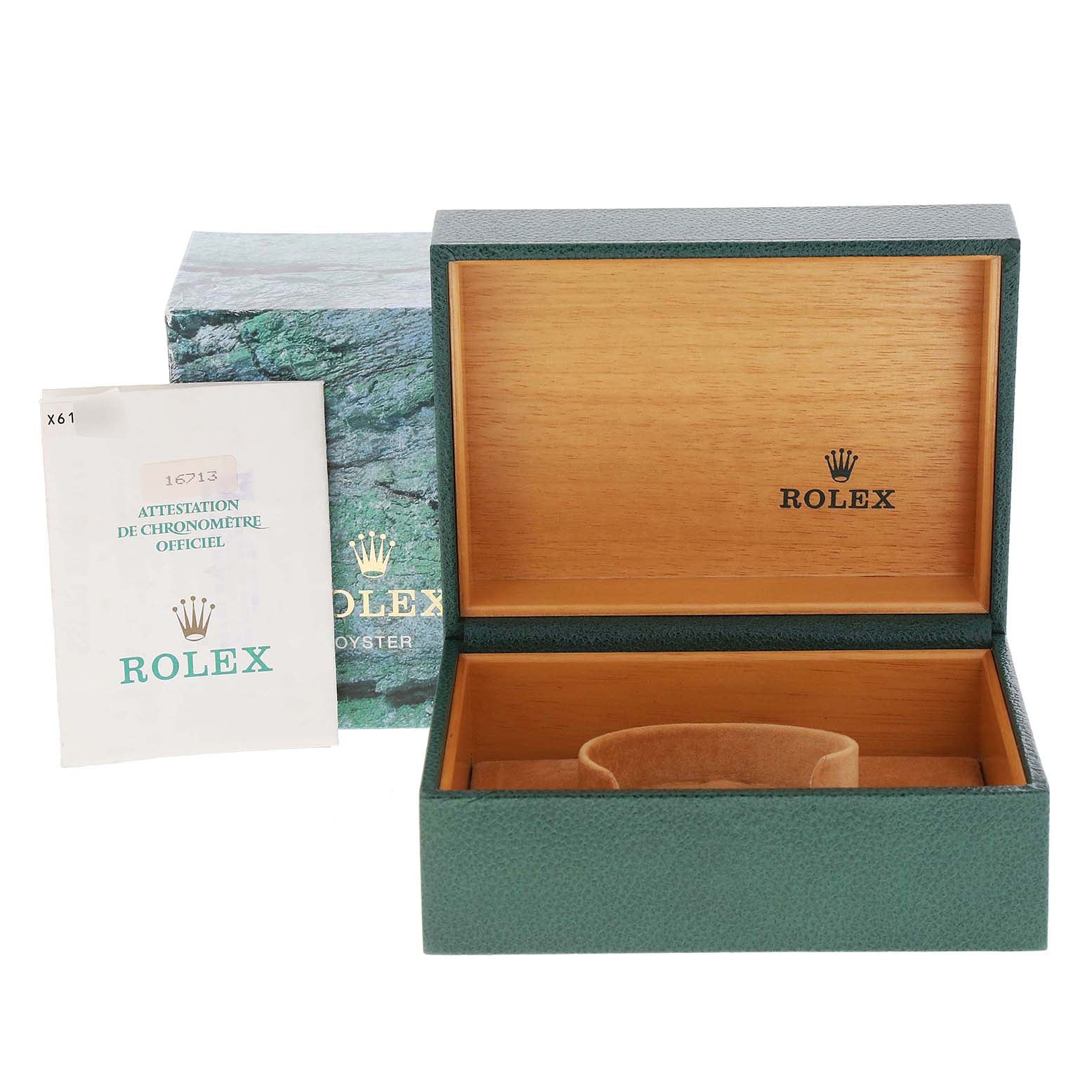 Rolex GMT Master II Yellow Gold Steel Oyster Bracelet Mens Watch 16713 Box Papers
