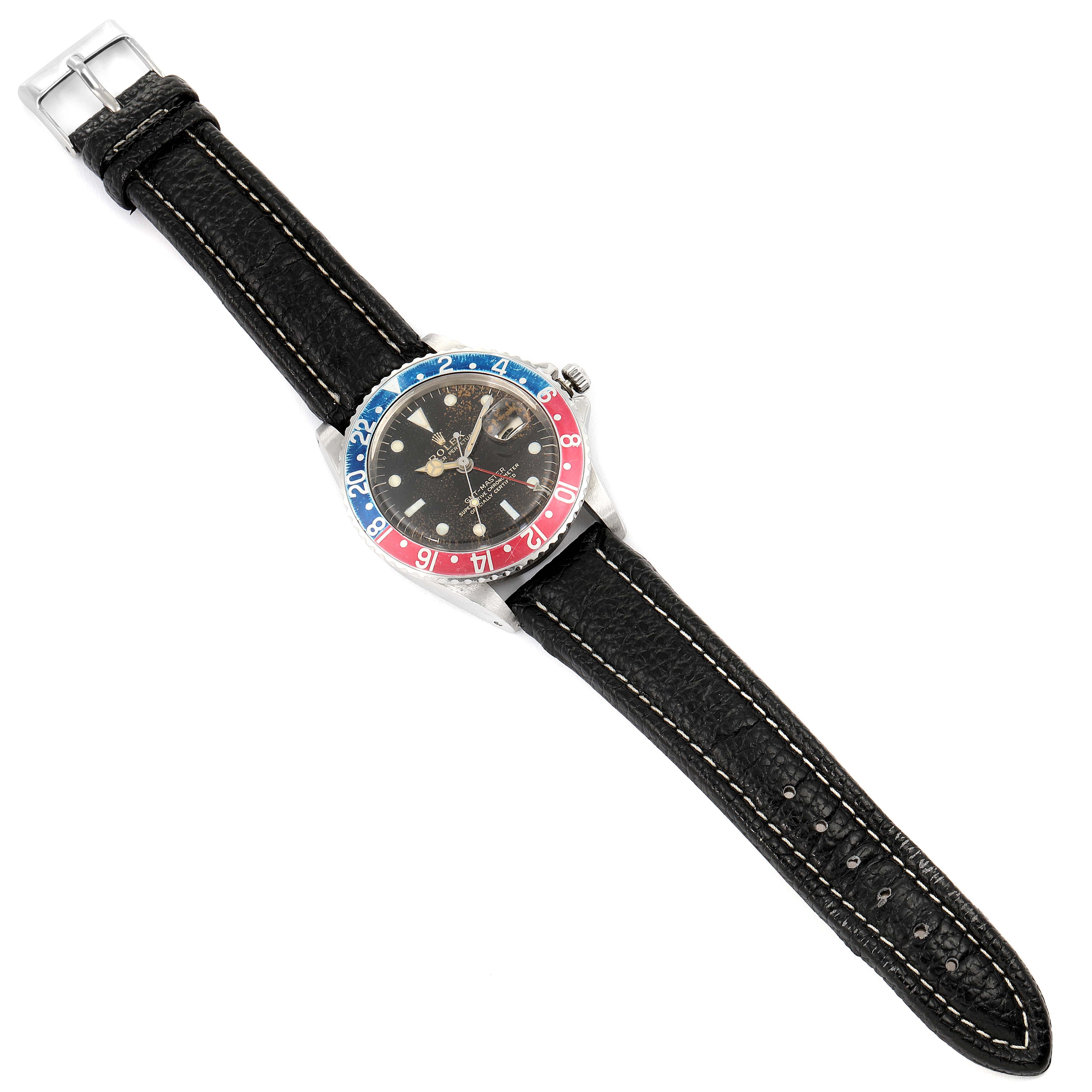 Rolex GMT Master Vintage Red and Blue Pepsi Bezel Mens Watch 1675
