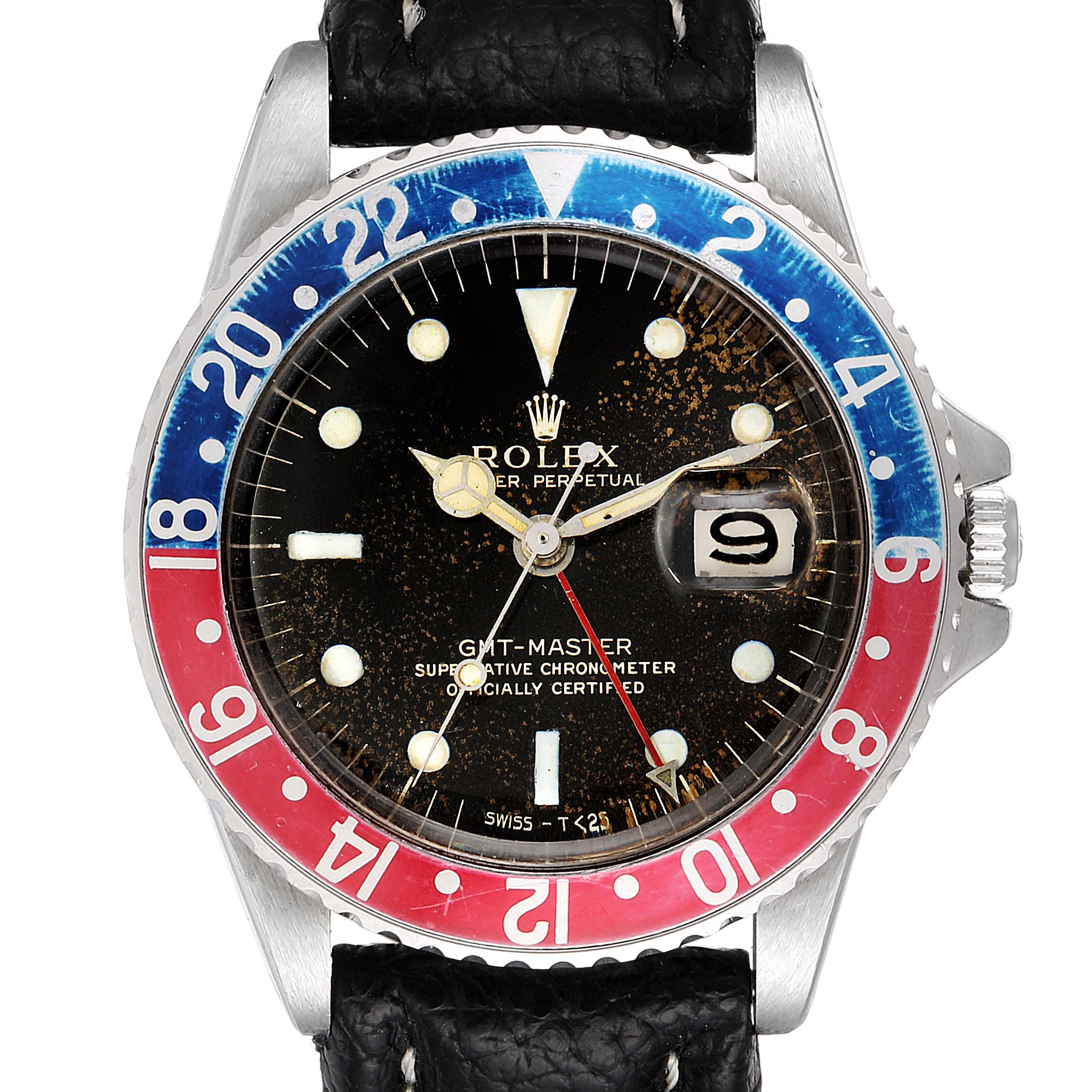Rolex GMT Master Vintage Red and Blue Pepsi Bezel Mens Watch 1675