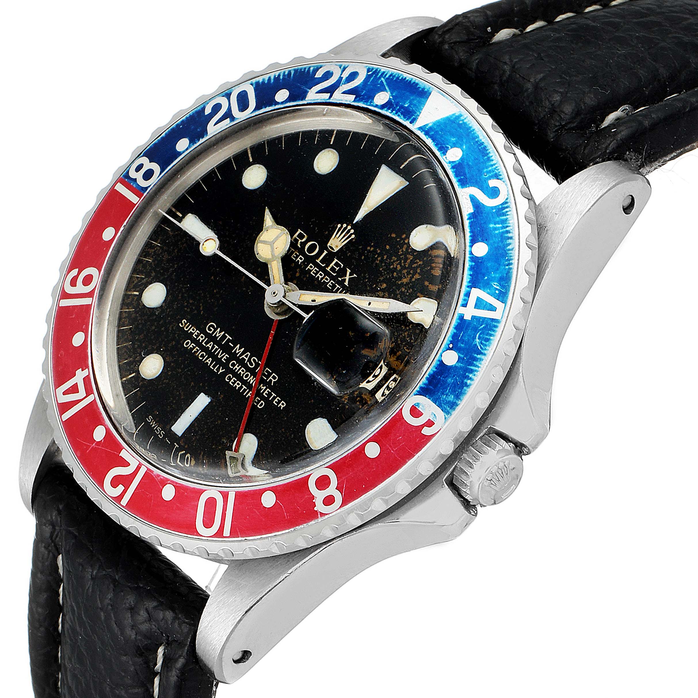 Rolex GMT Master Vintage Red and Blue Pepsi Bezel Mens Watch 1675