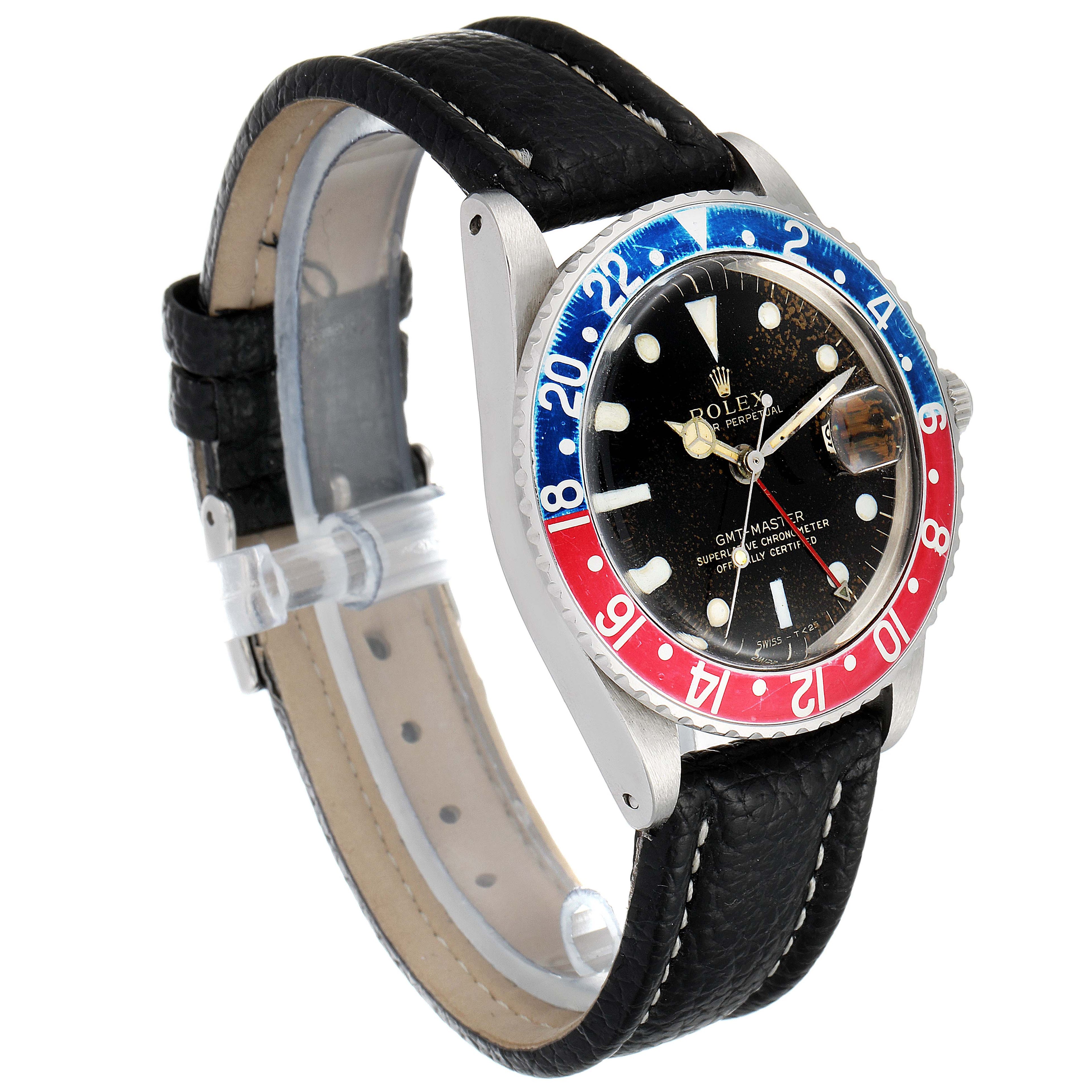 Rolex GMT Master Vintage Red and Blue Pepsi Bezel Mens Watch 1675