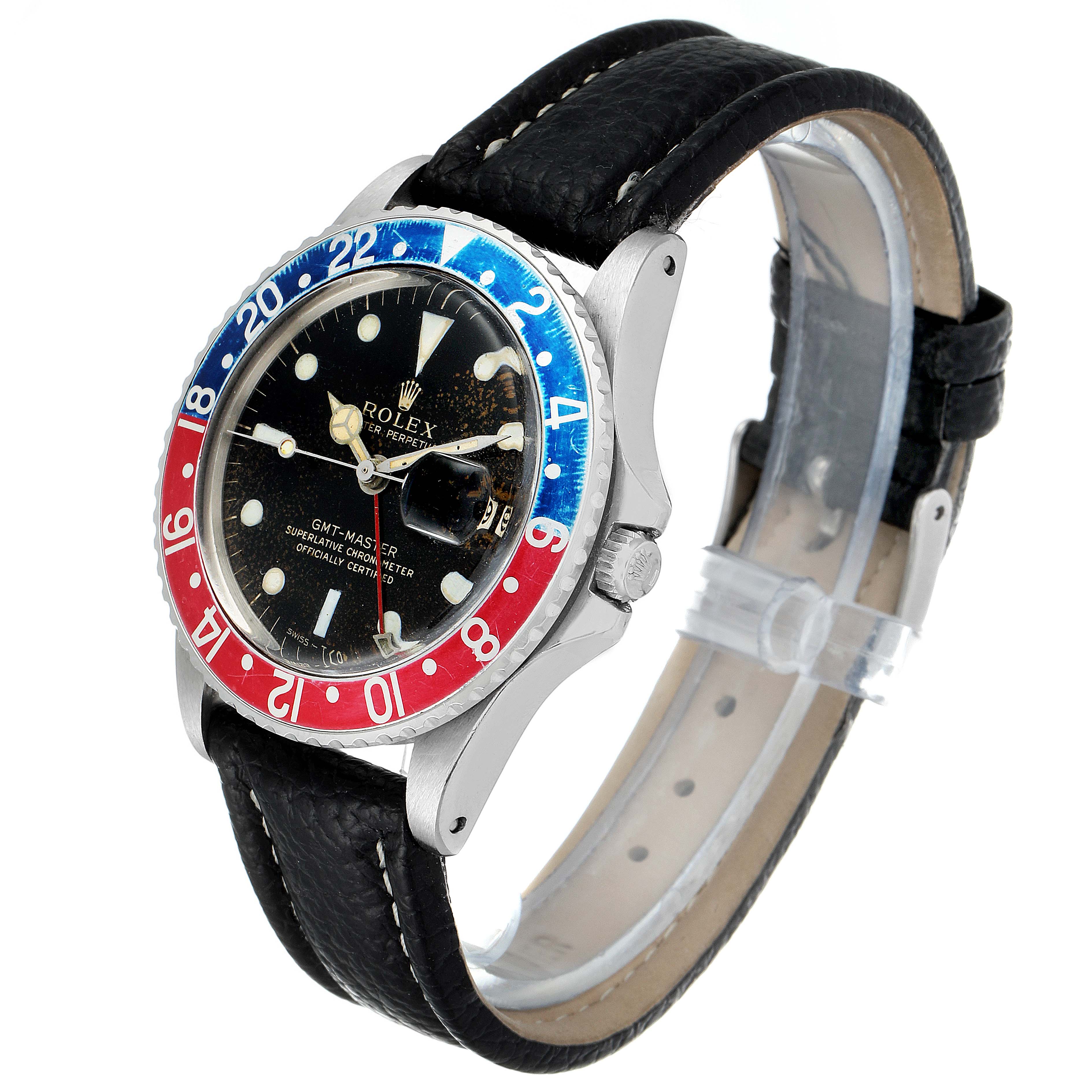 Rolex GMT Master Vintage Red and Blue Pepsi Bezel Mens Watch 1675