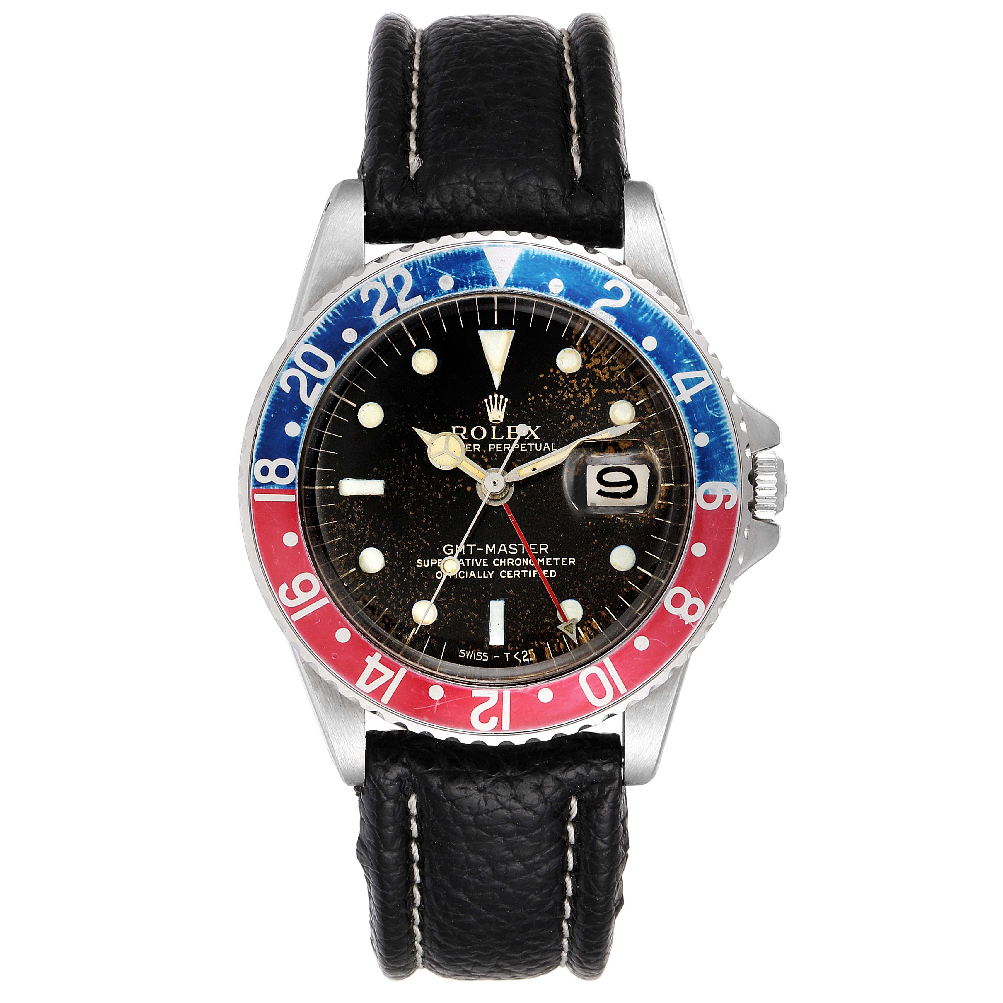 Rolex GMT Master Vintage Red and Blue Pepsi Bezel Mens Watch 1675