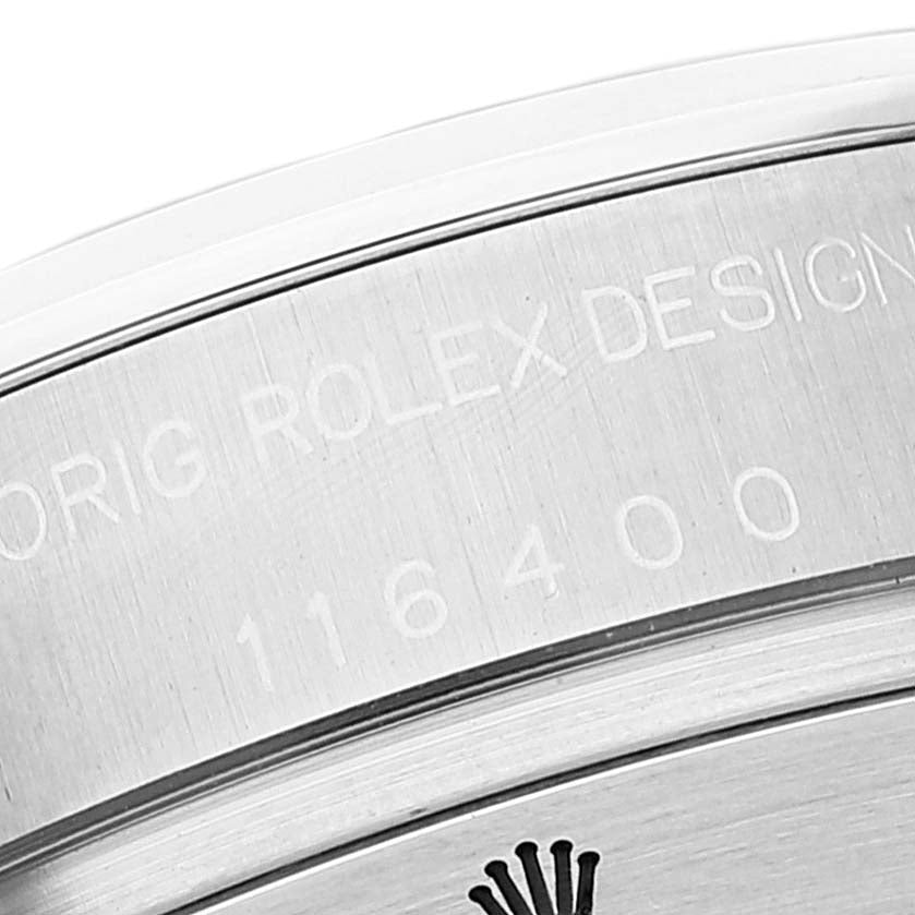 Rolex Milgauss Black Dial Domed Bezel Steel Mens Watch 116400 Box Card