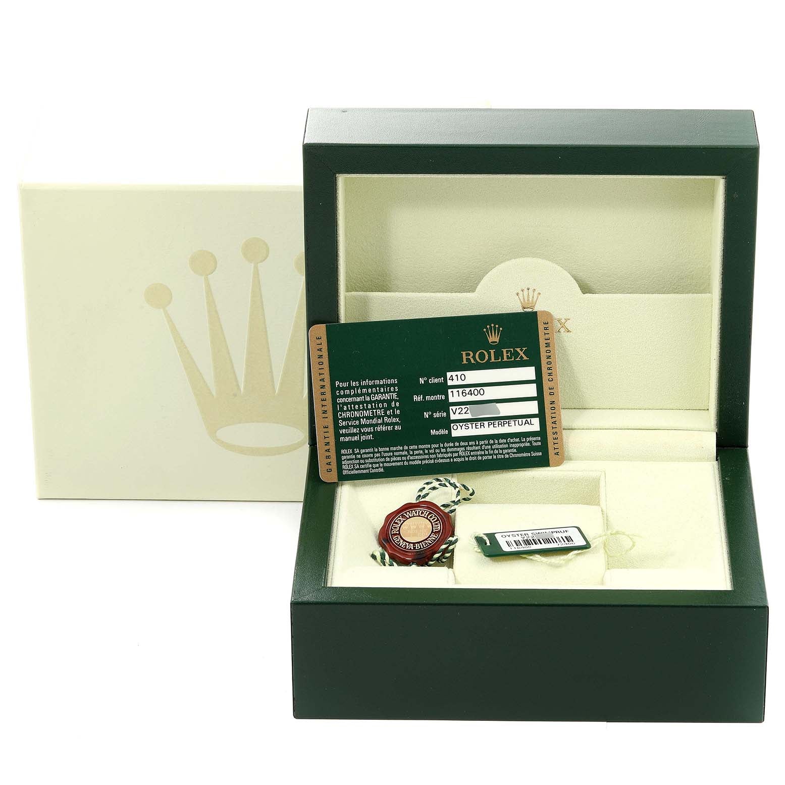 Rolex Milgauss Black Dial Domed Bezel Steel Mens Watch 116400 Box Card