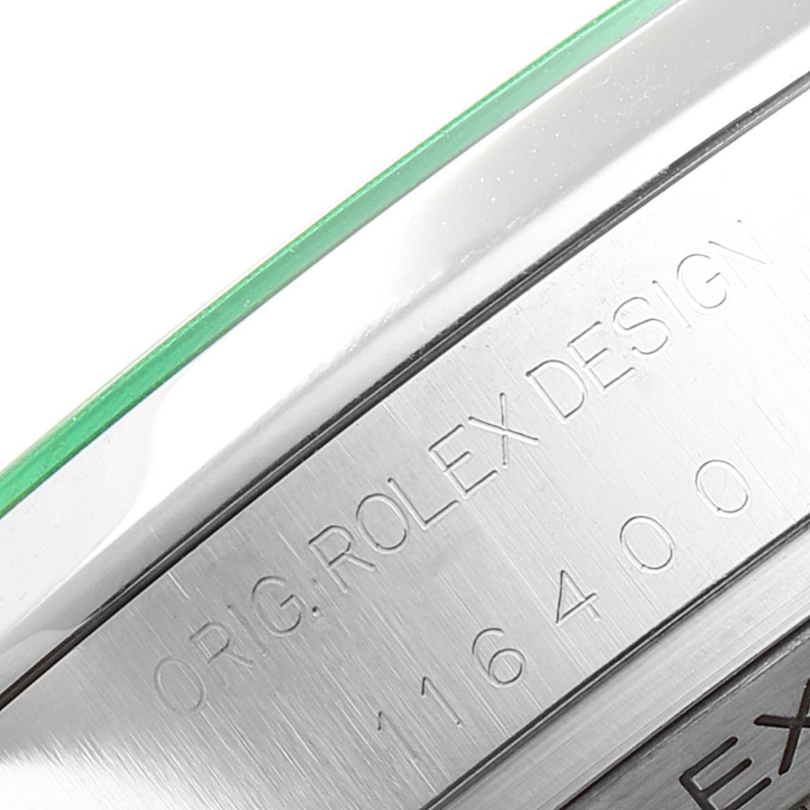 Rolex Milgauss Black Dial Green Crystal Steel Mens Watch 116400GV