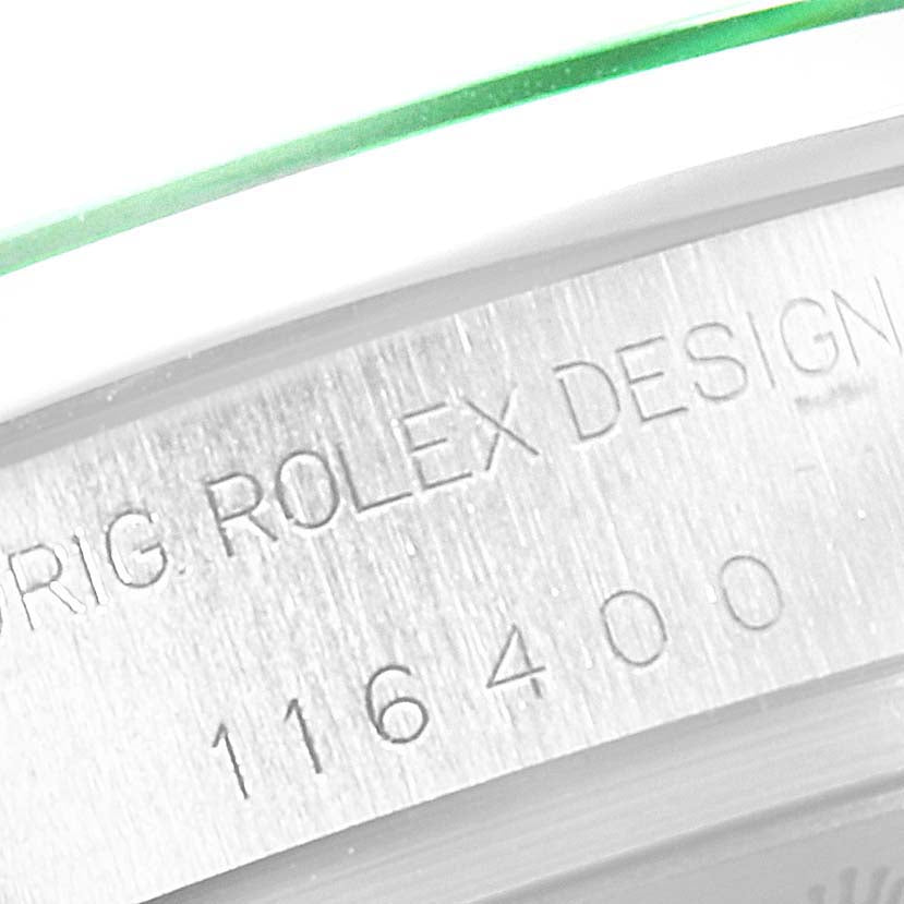 Rolex Milgauss Black Dial Green Crystal Steel Mens Watch 116400GV Box Card
