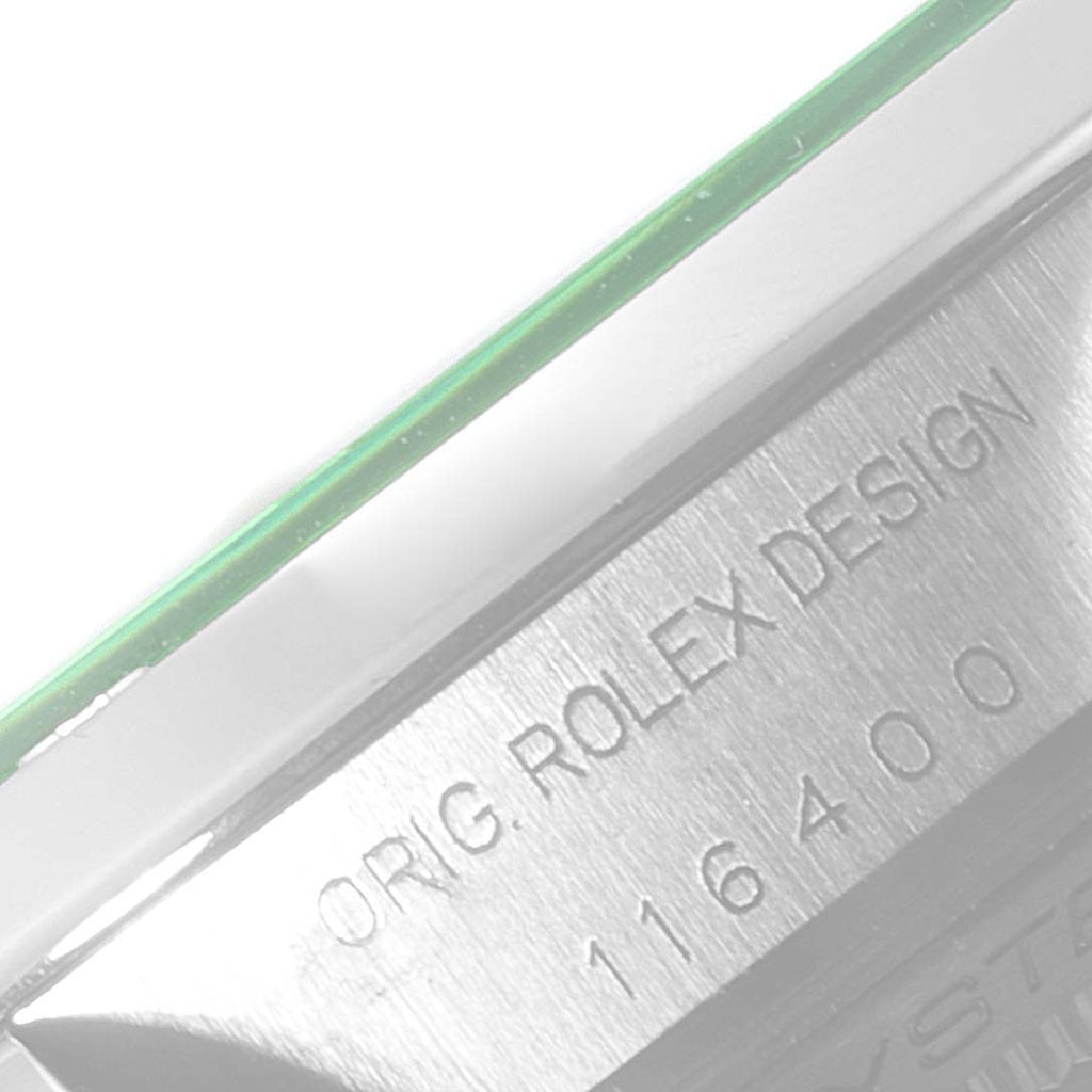 Rolex Milgauss Black Dial Green Crystal Steel Mens Watch 116400V