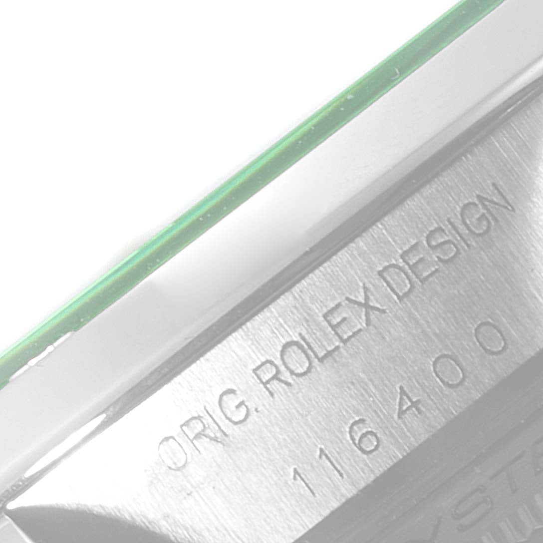 Rolex Milgauss Black Dial Green Crystal Steel Mens Watch 116400V