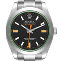 Rolex Milgauss Black Dial Green Crystal Steel Mens Watch 116400V