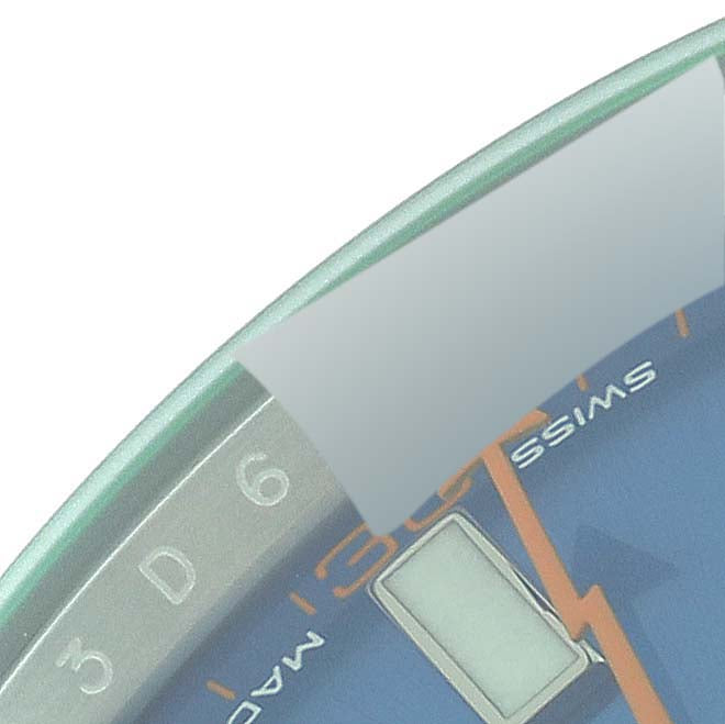 Rolex Milgauss Blue Dial Green Crystal Steel Mens Watch 116400GV Unworn