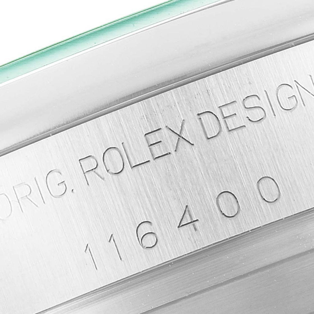 Rolex Milgauss Steel Blue Dial Green Crystal Mens Watch 116400