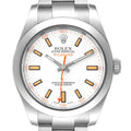 Rolex Milgauss White Dial Stainless Steel Mens Watch 116400