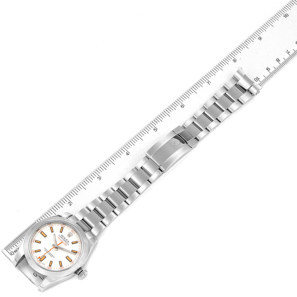 Rolex Milgauss White Dial Stainless Steel Mens Watch 116400V