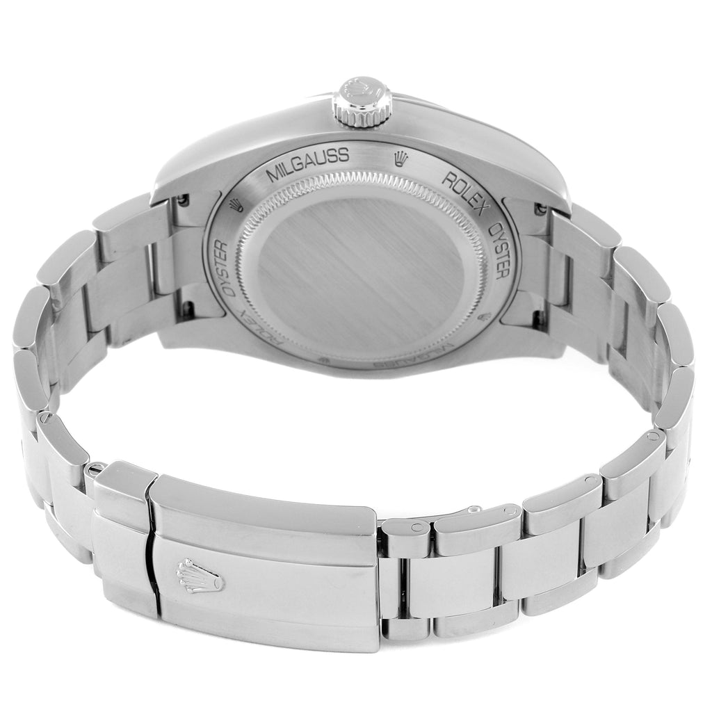 Rolex Milgauss White Dial Stainless Steel Mens Watch 116400 Box Card