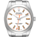 Rolex Milgauss White Dial Stainless Steel Mens Watch 116400V Box Card