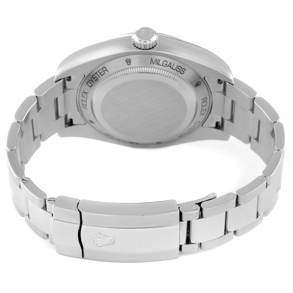 Rolex Milgauss White Dial Stainless Steel Mens Watch 116400V Box Service Card