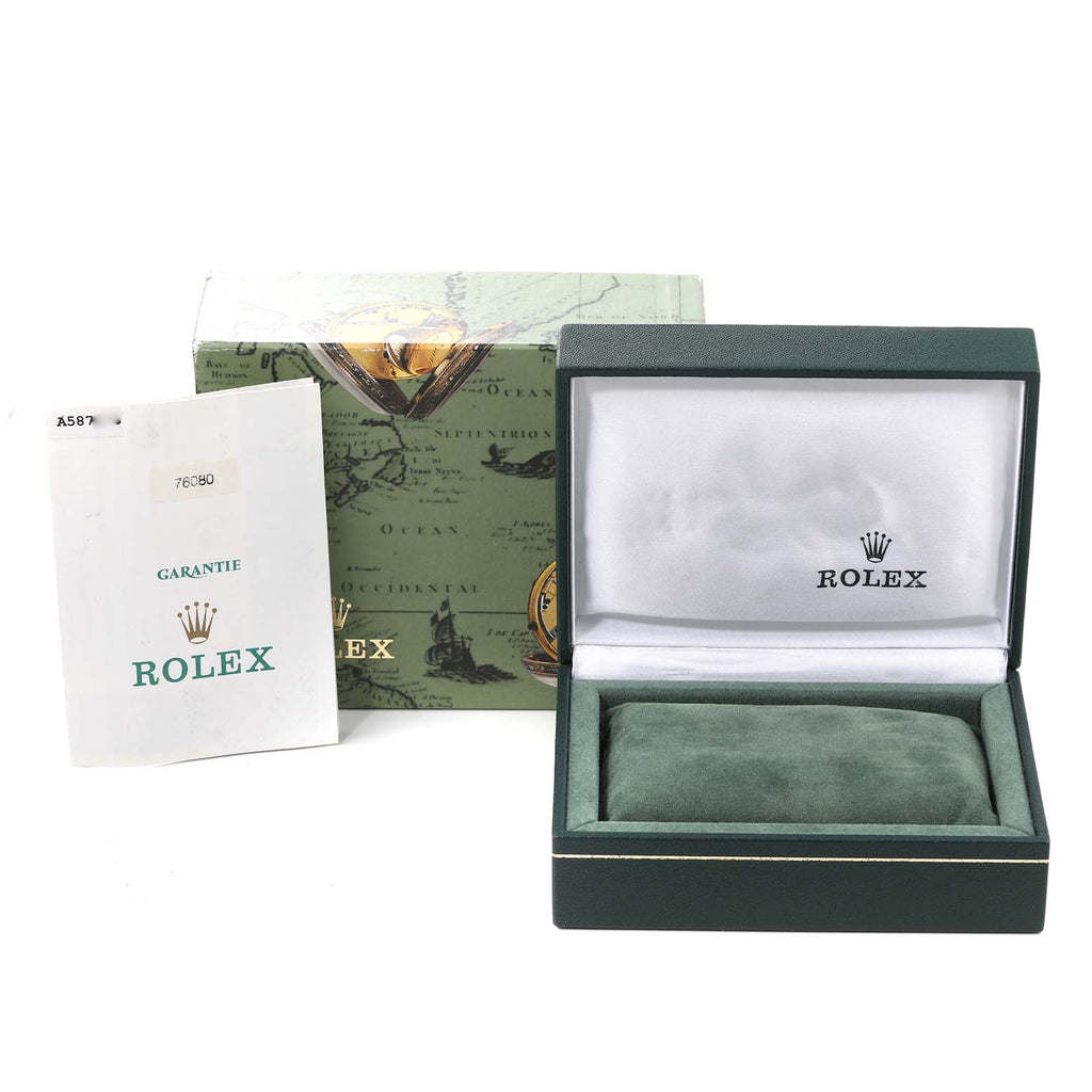 Rolex Oyster Perpetual 24 Nondate Blue Dial Steel Ladies Watch 76080 Box Papers