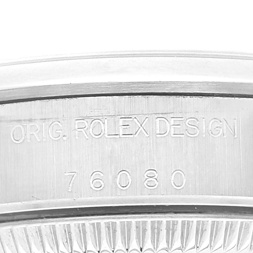 Rolex Oyster Perpetual 24mm Black Dial Steel Ladies Watch 76080