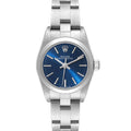 Rolex Oyster Perpetual 24mm Blue Dial Steel Ladies Watch 76080 Box Papers