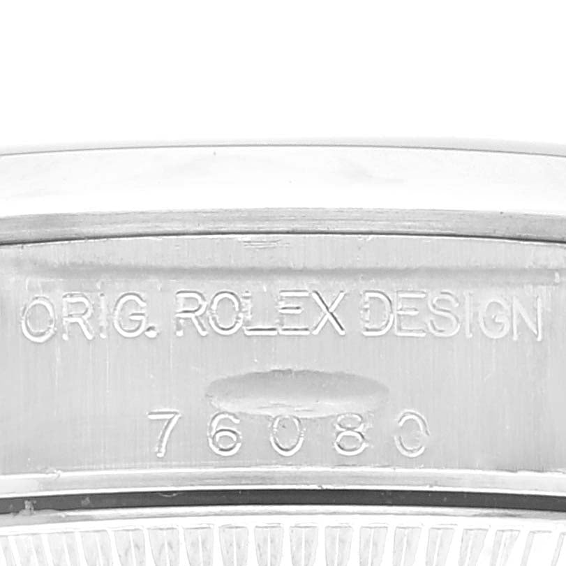 Rolex Oyster Perpetual 24mm Blue Dial Steel Ladies Watch 76080 Box Papers