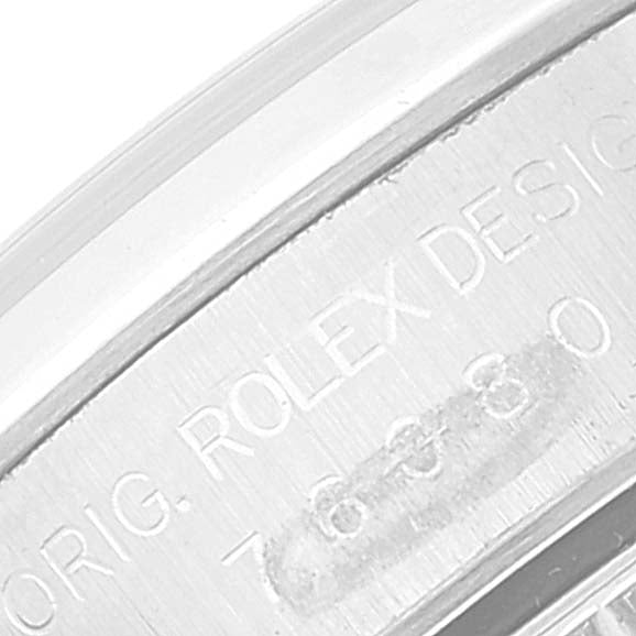 Rolex Oyster Perpetual 24mm Nondate Black Dial Ladies Watch 76080