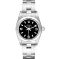 Rolex Oyster Perpetual 24mm Nondate Black Dial Ladies Watch 76080 Papers