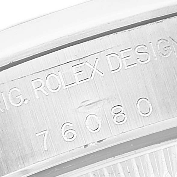 Rolex Oyster Perpetual 24mm Nondate Black Dial Ladies Watch 76080 Papers