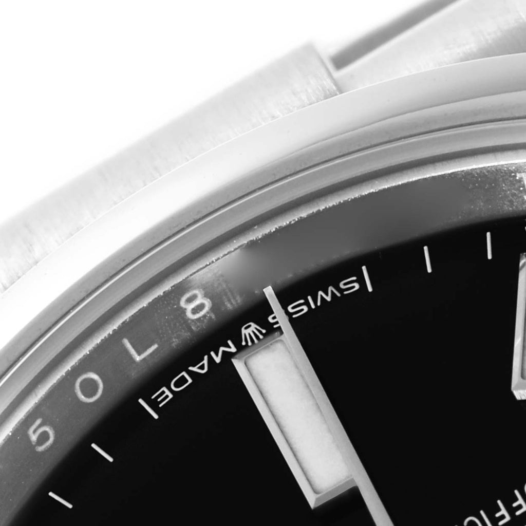 Rolex Oyster Perpetual 34mm Black Dial Steel Mens Watch 124200