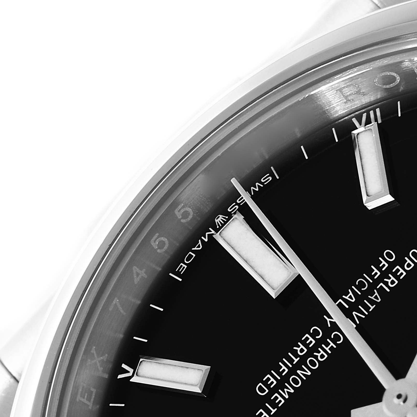 Rolex Oyster Perpetual 34mm Black Dial Steel Mens Watch 124200 Unworn