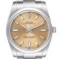 Rolex Oyster Perpetual 34mm White Grape Dial Steel Mens Watch 114200 Unworn
