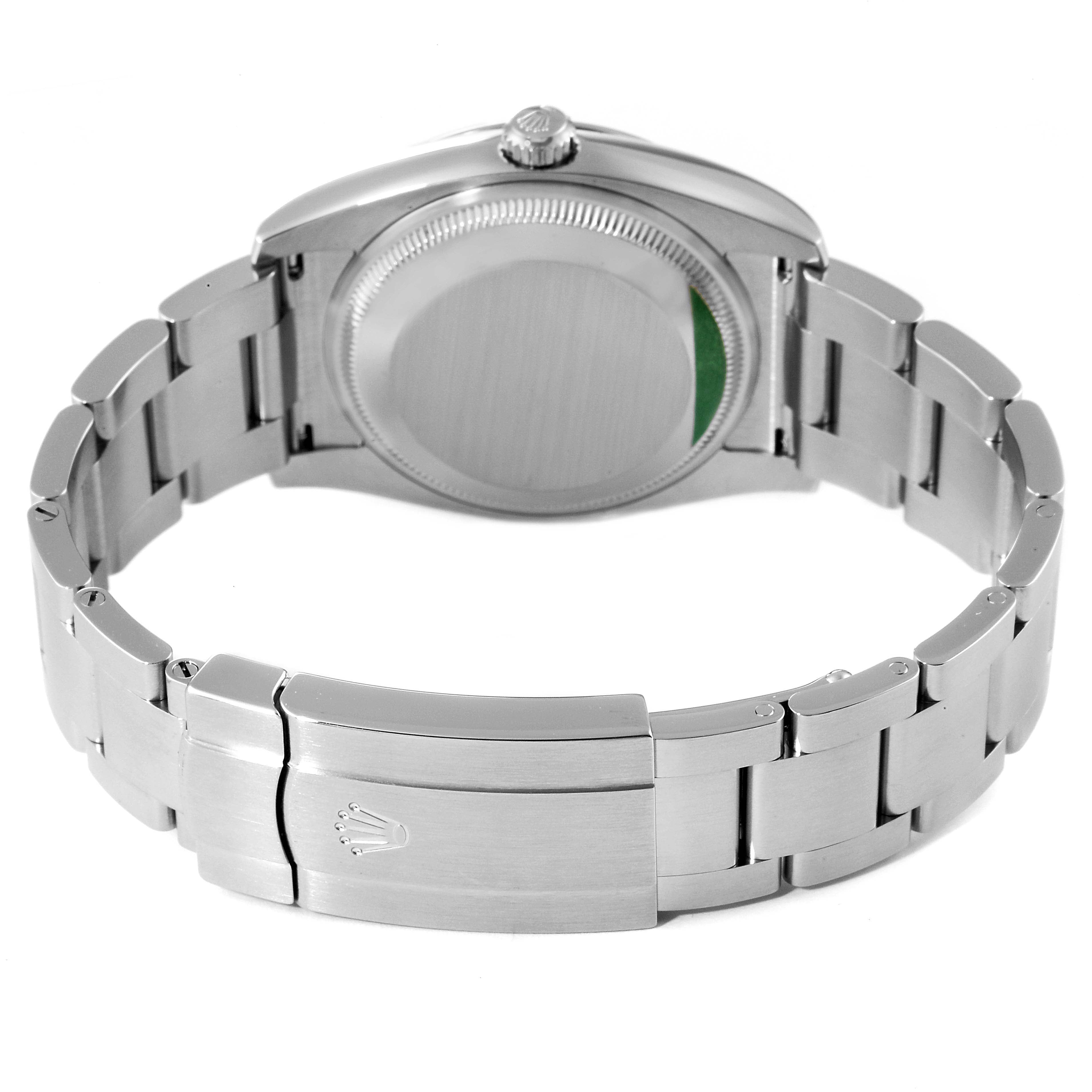Rolex Oyster Perpetual 34mm White Grape Dial Steel Mens Watch 114200 Unworn