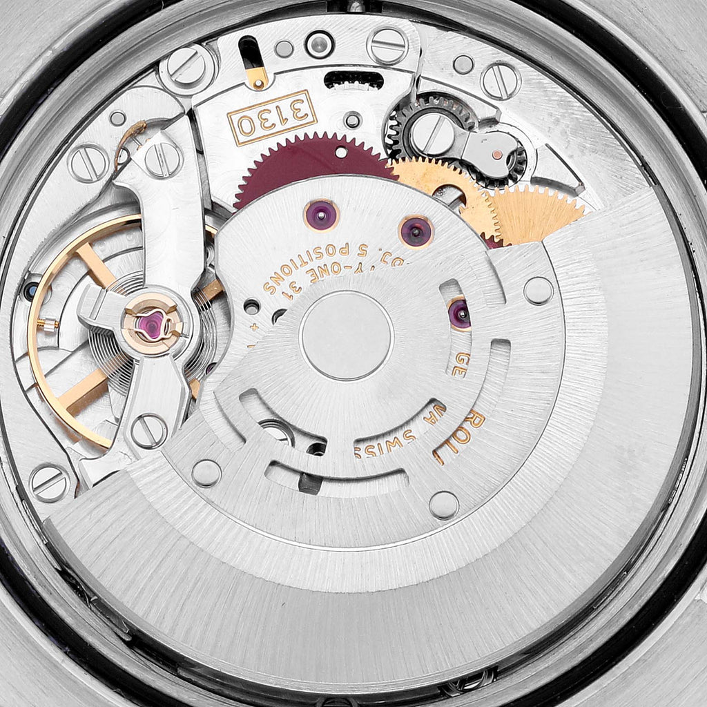 Rolex Oyster Perpetual 36 Steel White Gold Silver Diamond Dial Watch 116034