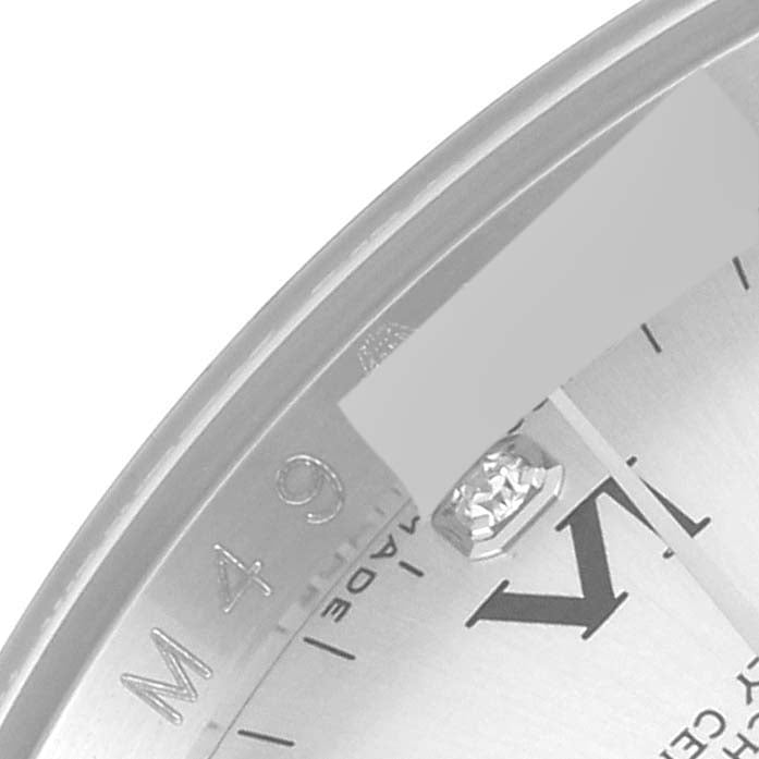 Rolex Oyster Perpetual 36 Steel White Gold Silver Diamond Dial Watch 116034