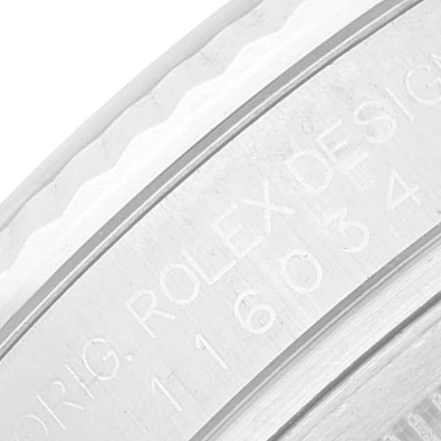 Rolex Oyster Perpetual 36 Steel White Gold Silver Diamond Dial Watch 116034
