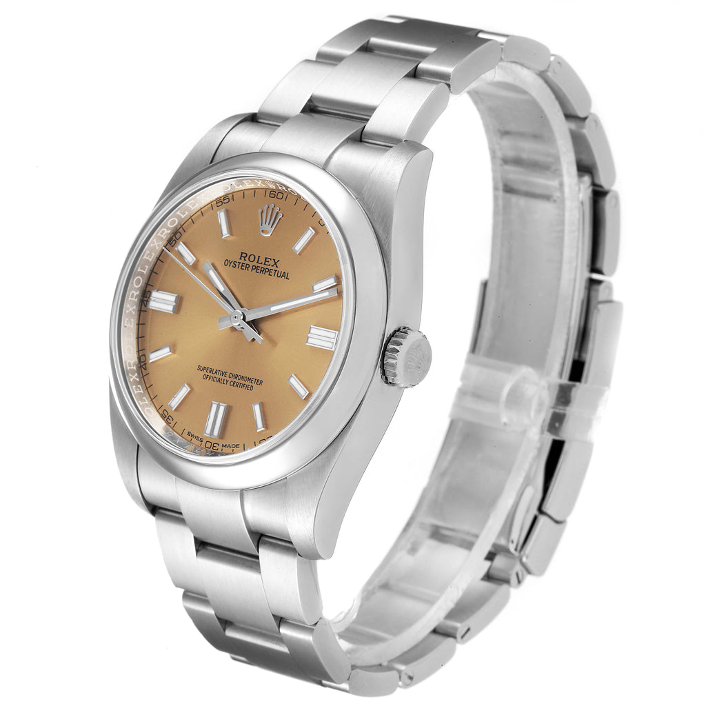 Rolex Oyster Perpetual 36 White Grape Dial Steel Mens Watch 116000
