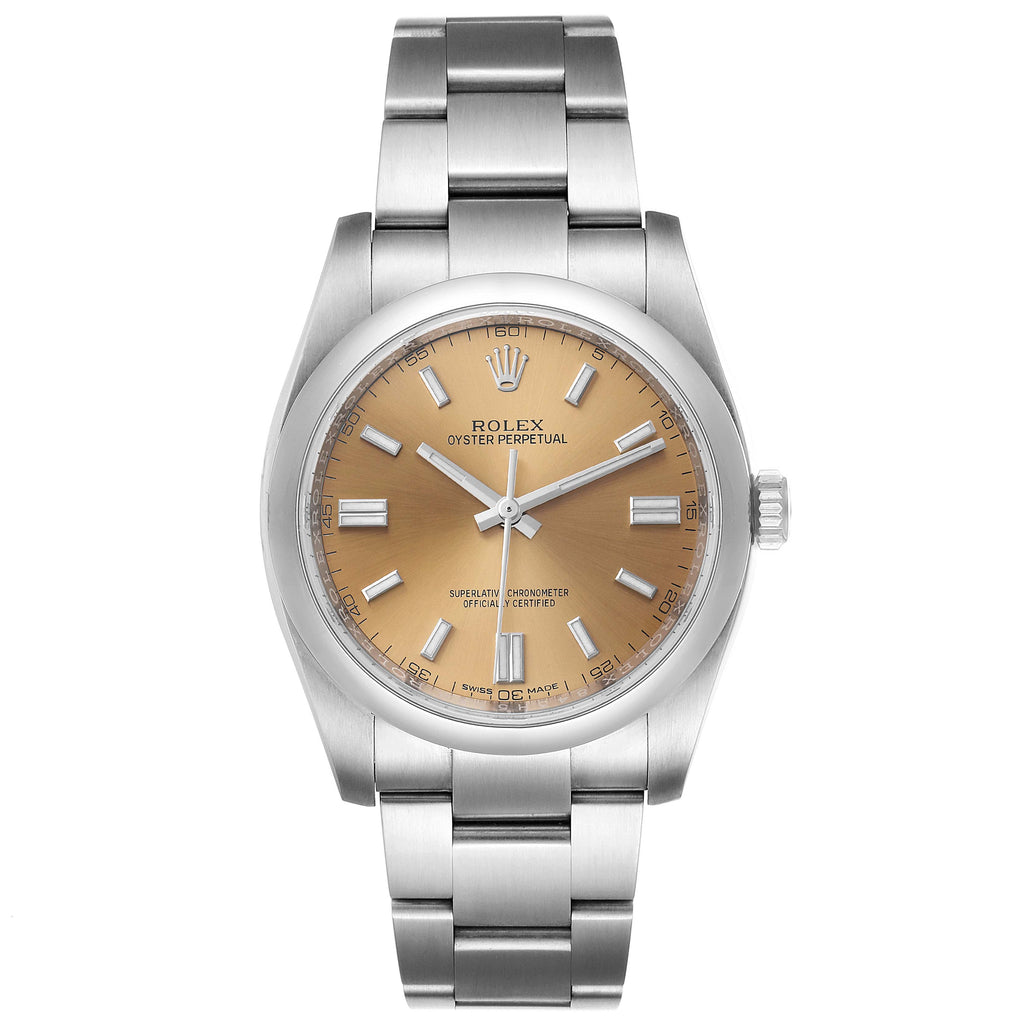 Rolex Oyster Perpetual 36 White Grape Dial Steel Mens Watch 116000