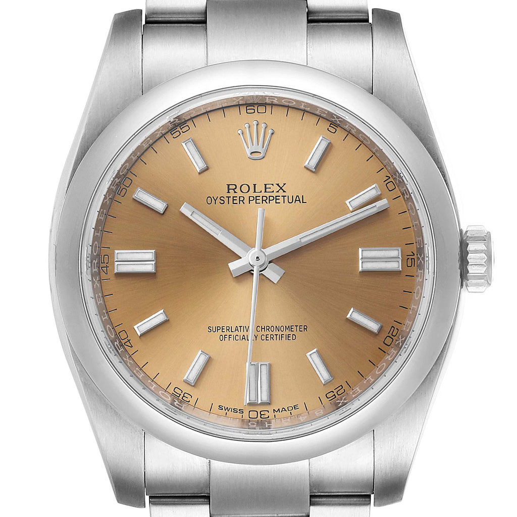 Rolex Oyster Perpetual 36 White Grape Dial Steel Mens Watch 116000