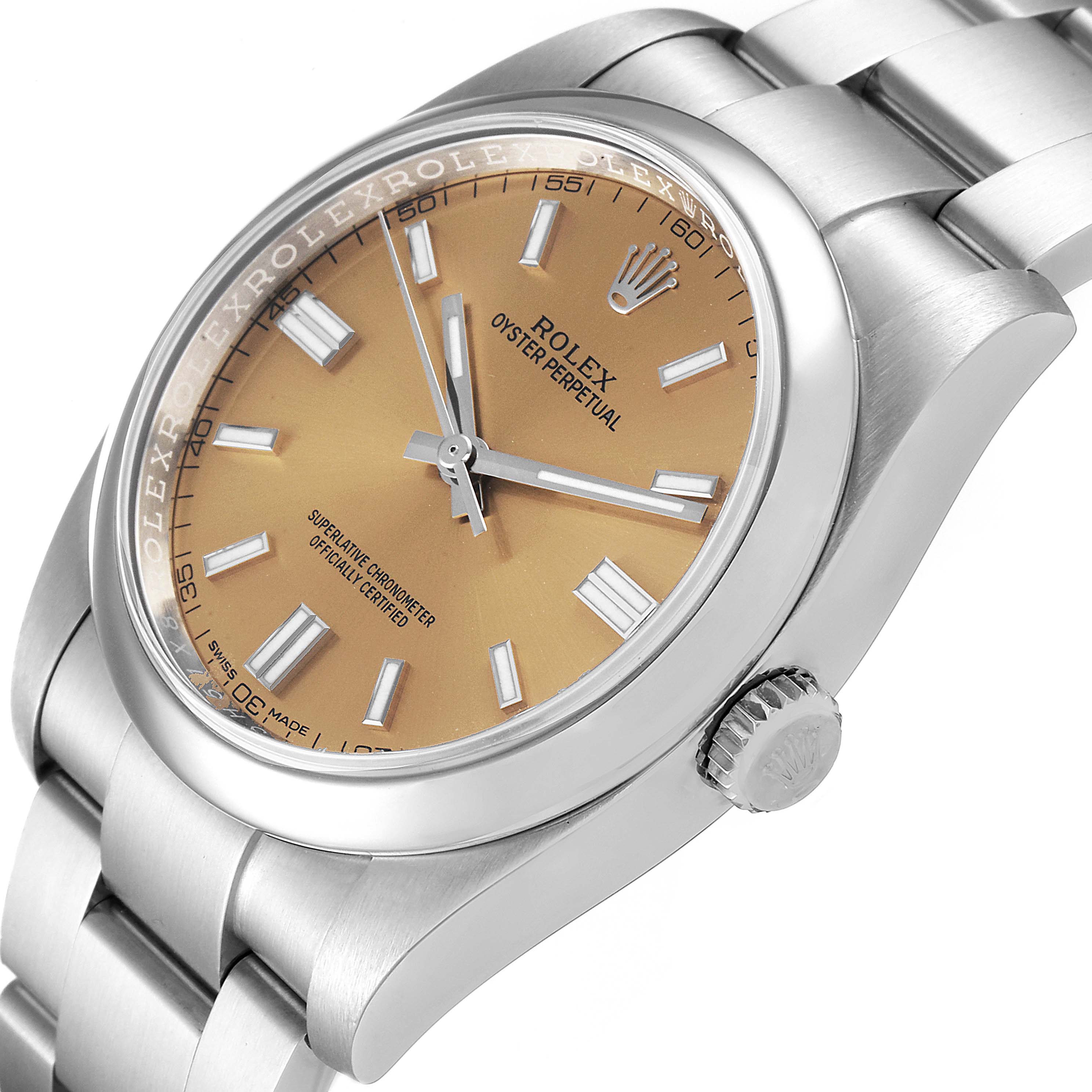 Rolex Oyster Perpetual 36 White Grape Dial Steel Mens Watch 116000