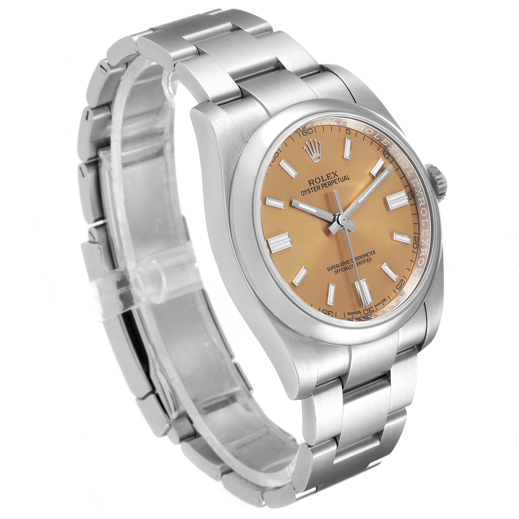 Rolex Oyster Perpetual 36 White Grape Dial Steel Mens Watch 116000