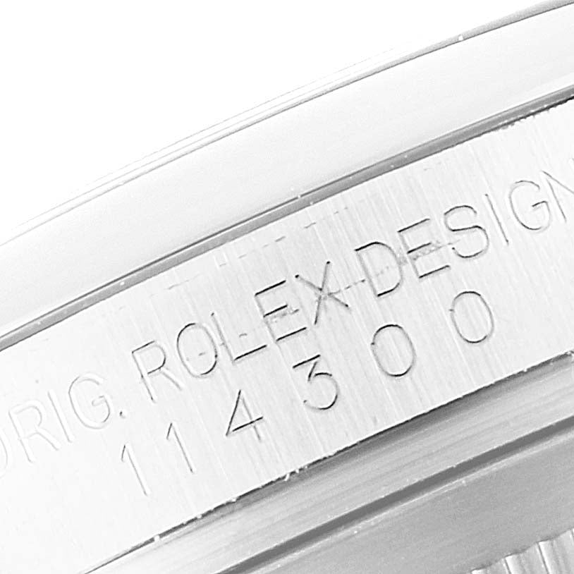 Rolex Oyster Perpetual 39 Black Dial Steel Mens Watch 114300 Unworn