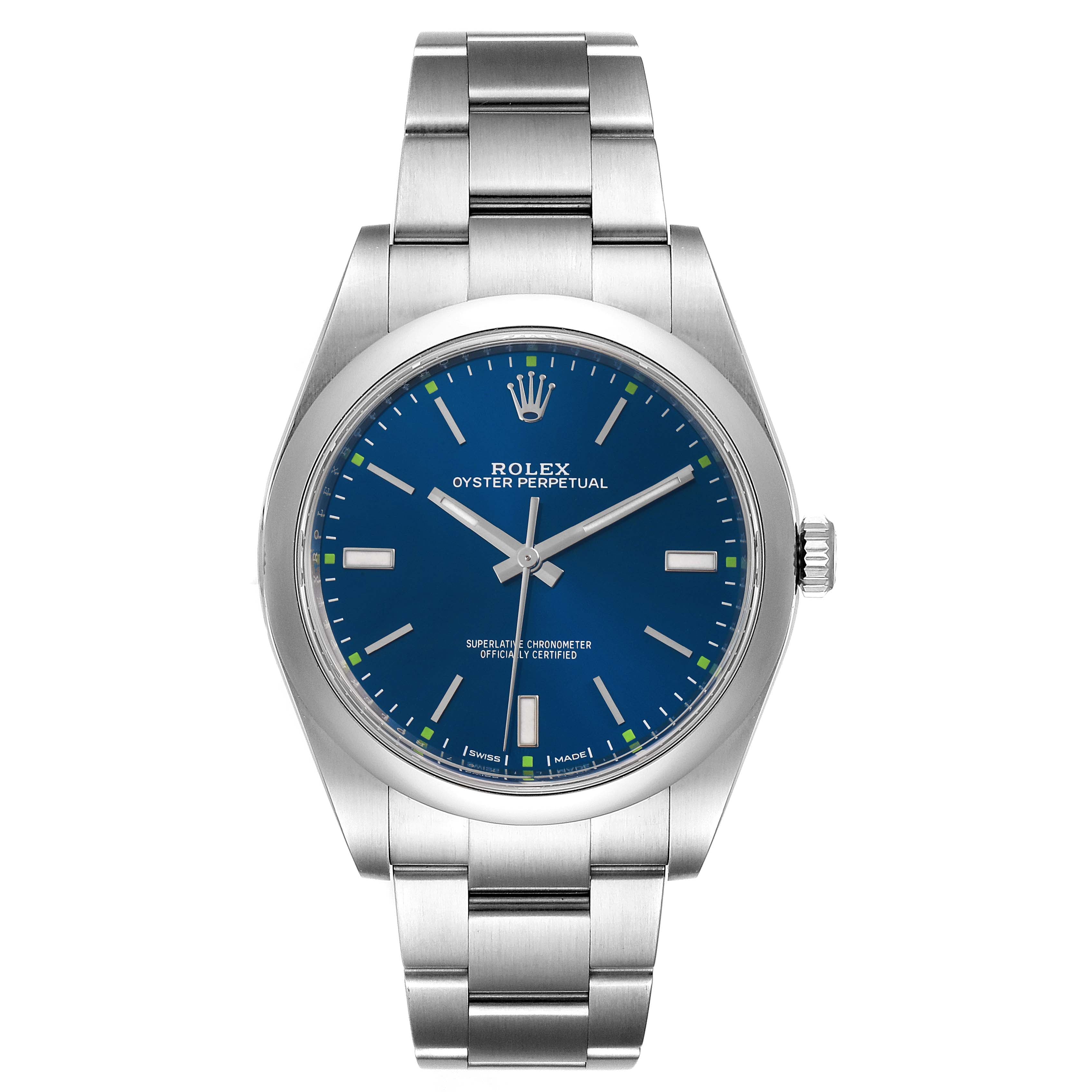 Rolex Oyster Perpetual 39mm Automatic Steel Mens Watch 114300 Box Card