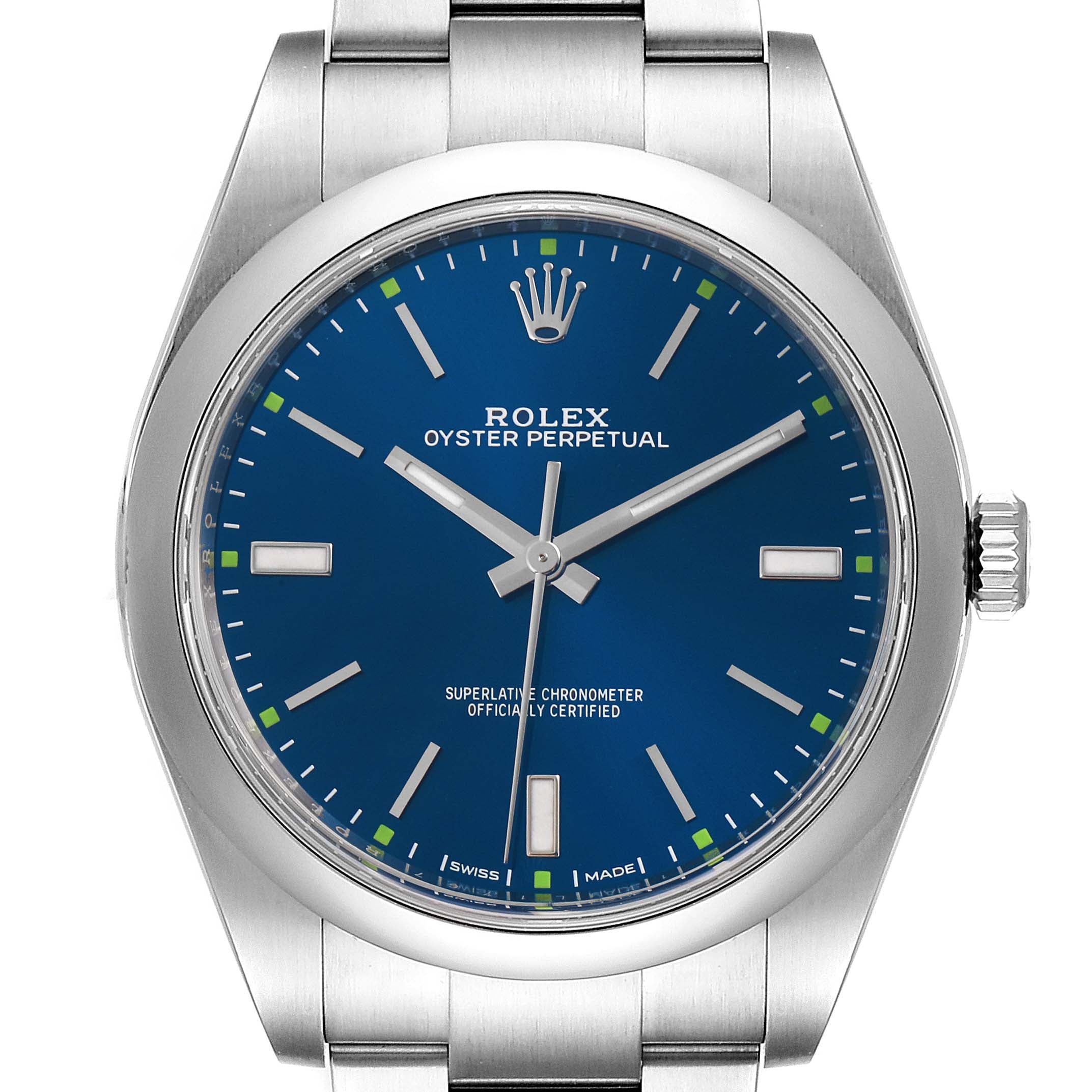 Rolex Oyster Perpetual 39mm Automatic Steel Mens Watch 114300 Box Card