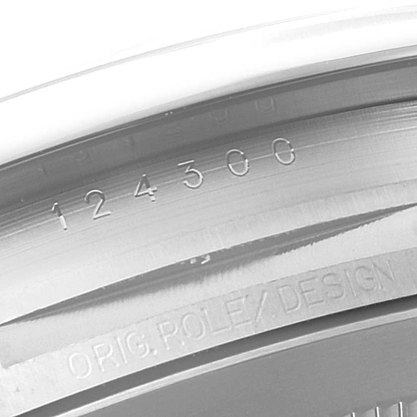 Rolex Oyster Perpetual 41mm Yellow Dial Steel Mens Watch 124300 Box Card