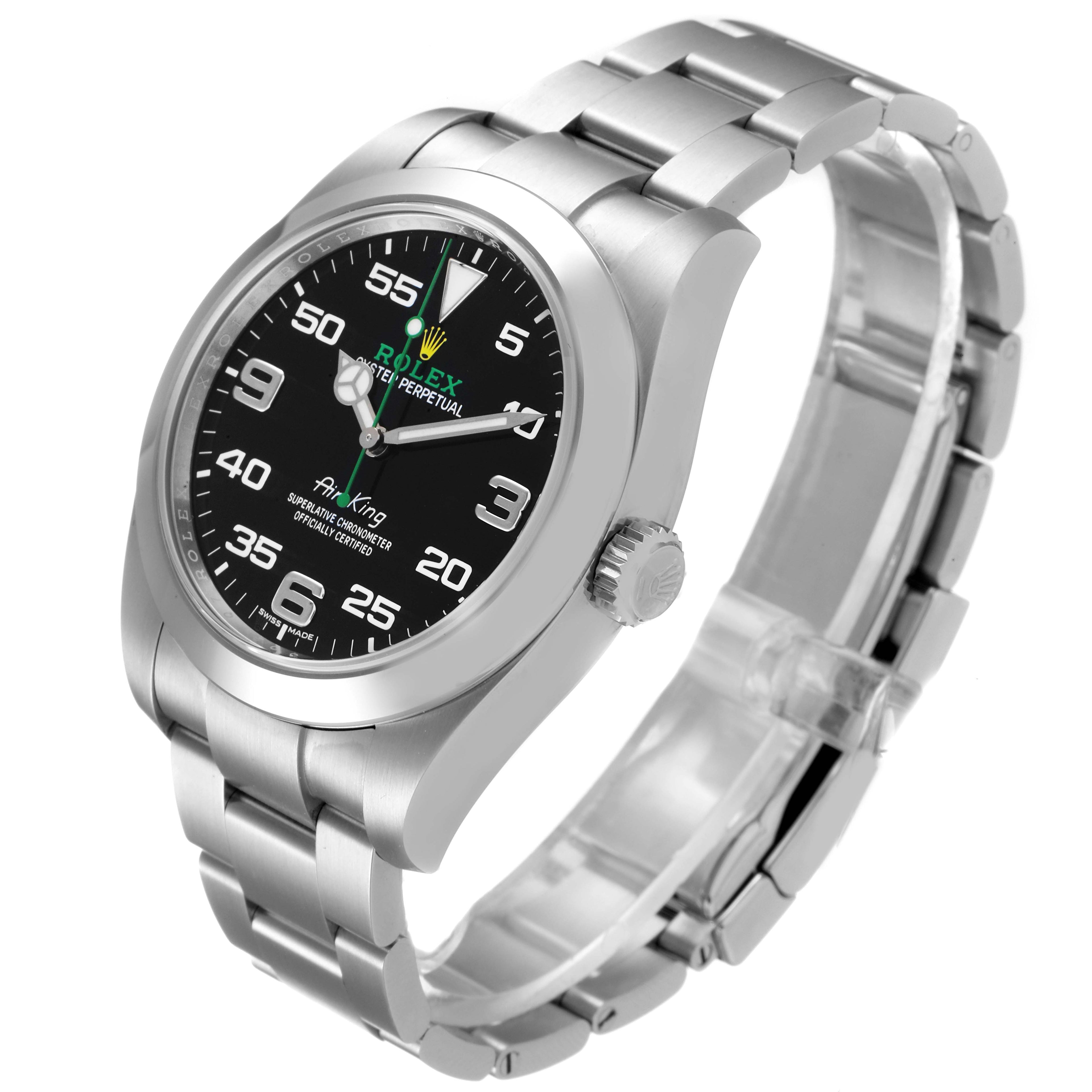Rolex Oyster Perpetual Air King Black Dial Steel Mens Watch 116900