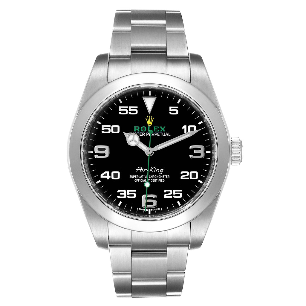 Rolex Oyster Perpetual Air King Black Dial Steel Mens Watch 116900